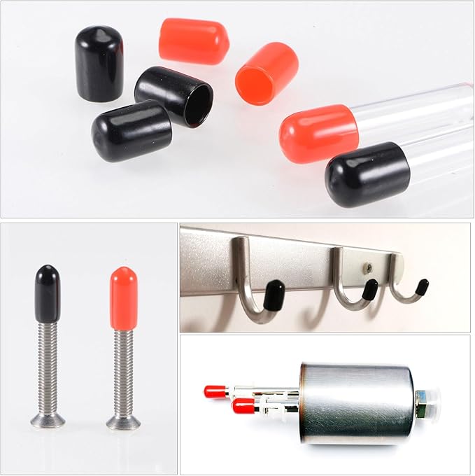 uxcell 20pcs Rubber End Caps 7mm ID Vinyl PVC Round Tube Bolt Cap Cover Screw Thread Protectors Clear - Image 5