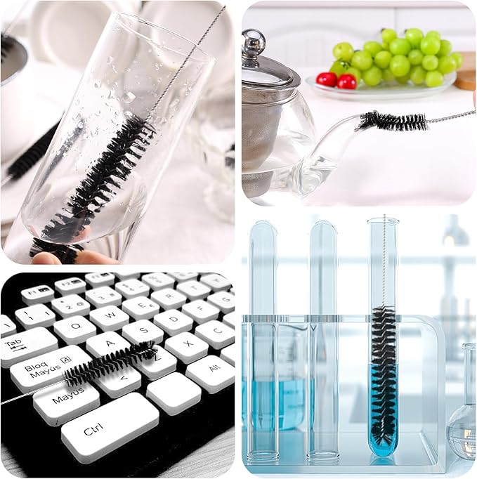 LOVEINUSA Straw Cleaner Brush, 14PCS 8.3 Inch Nylon Tube Brush Set, Bottle Cleaning Brushes for Sippy Cup, Tumbler, Water Bottle, Tight Spaces - Image 3