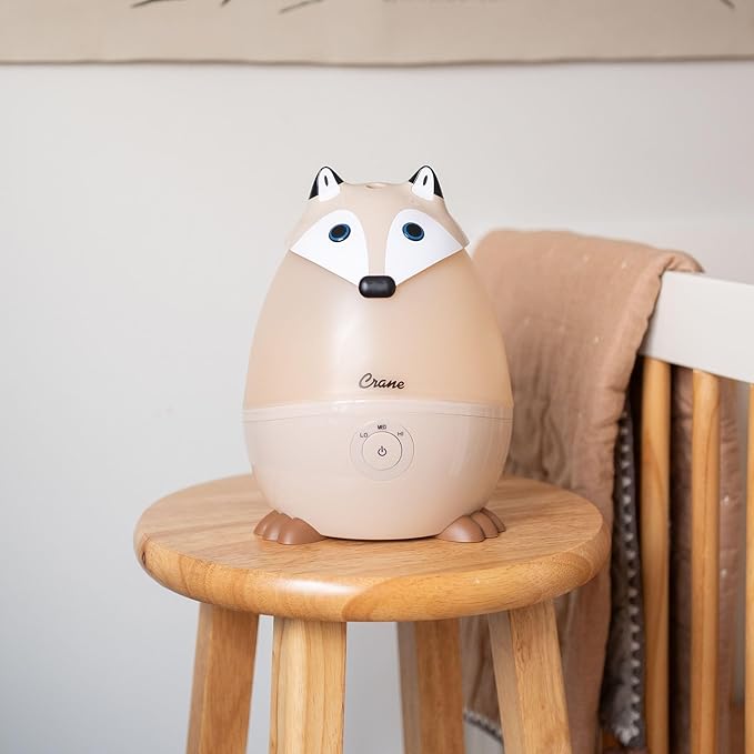 Crane Baby Mini Adorable Red Fox Baby Humidifier, 0.5 Gal Cool Mist Humidifiers with Aroma Tray and Nightlight, Whisper Quiet Ultrasonic Humidifier for Baby and Toddler Room, Congestion Relief - Image 5