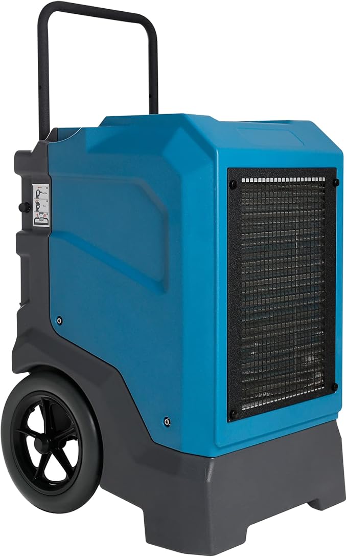 MOUNTO 310 Pints LGR Commercial Dehumidifier with Built-In Pump and Drain Hose – Portable, Heavy-Duty Dehumidifier with Wheels for Basements, Garages, Home, and Job Sites (Blue) by MOUNTO