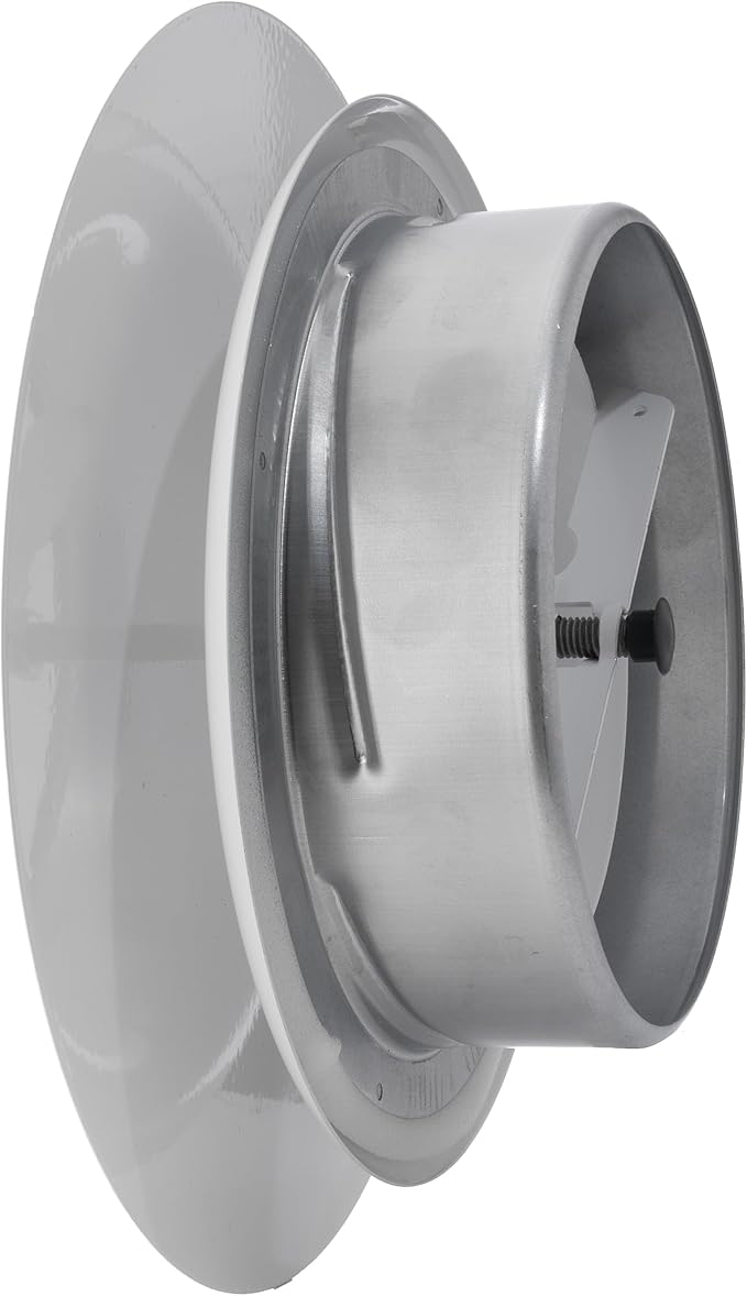 Steinberg14 White Air Vent Diffuser - 6.3 inch Vent Cover - Metal Adjustable Air Vent Covers - Supply Exhaust Wall Air Valve - Round Ceiling Diffuser - Extractor Fan Vent Cover - Round Soffit Vent - Image 7