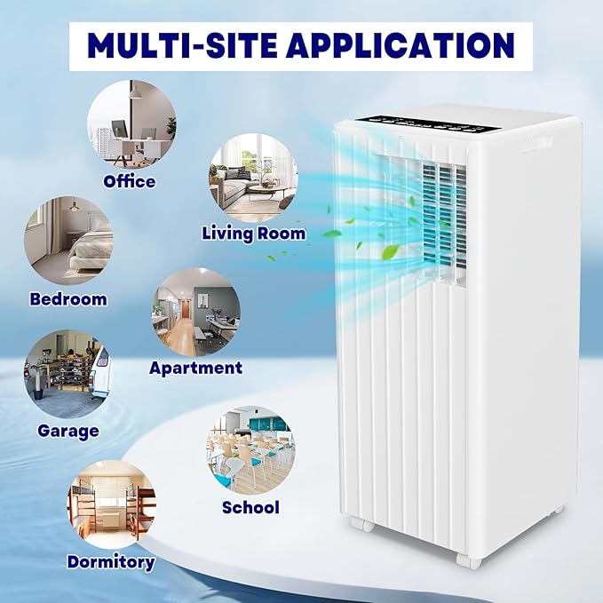 GAOMON 8000 btu Portable Air Conditioners Windowless for Bedrooms,3-In-1 Portable AC Unit for Room with 24h Timer & Remote Control,Drainage-free,Dehumidifier,Sleep Mode,Fan - Image 6