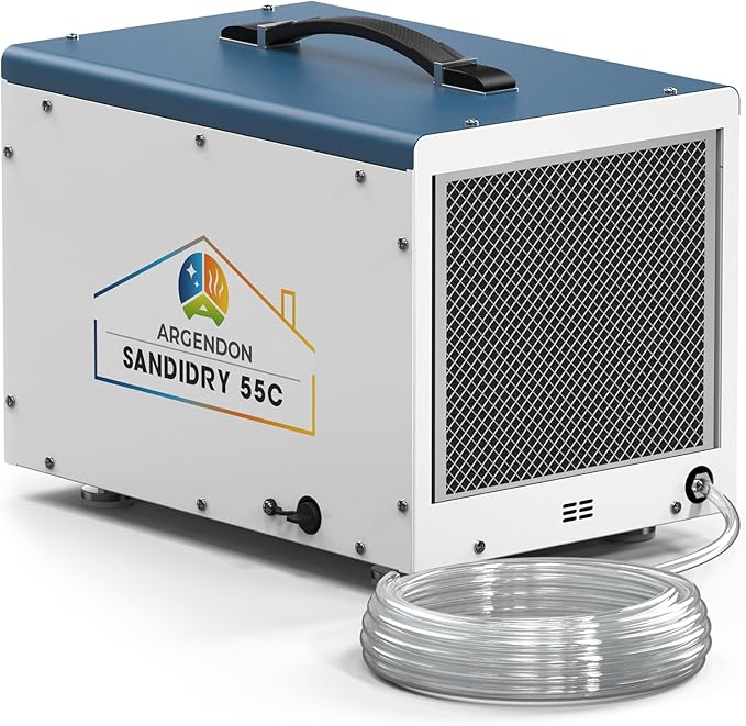 ARGENDON Commercial Dehumidifiers with Pump and Drain Hose for Crawlspace, Basement, 120 PPD Crawl Space Dehumidifier for Large Spaces, Job Site, Auto Defrost, 5-Year Limited Warranty by Argendon