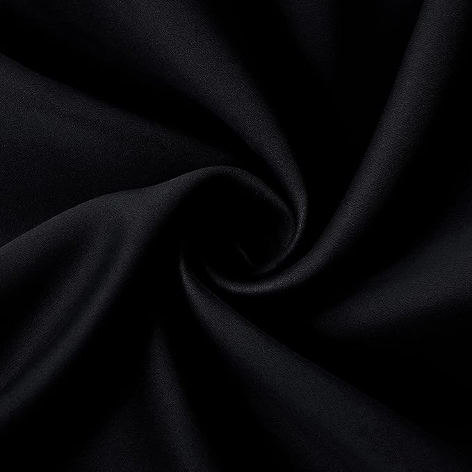 Water Proof Outside Curtains with Grommet Top for Porch, W52 x L120 Thermal Insulated Washable Light Block Outdoor Divider Drapes for Patio Gazebo Deck Pool Area Pergola Cabana (Black, 2 Panels) - Image 8