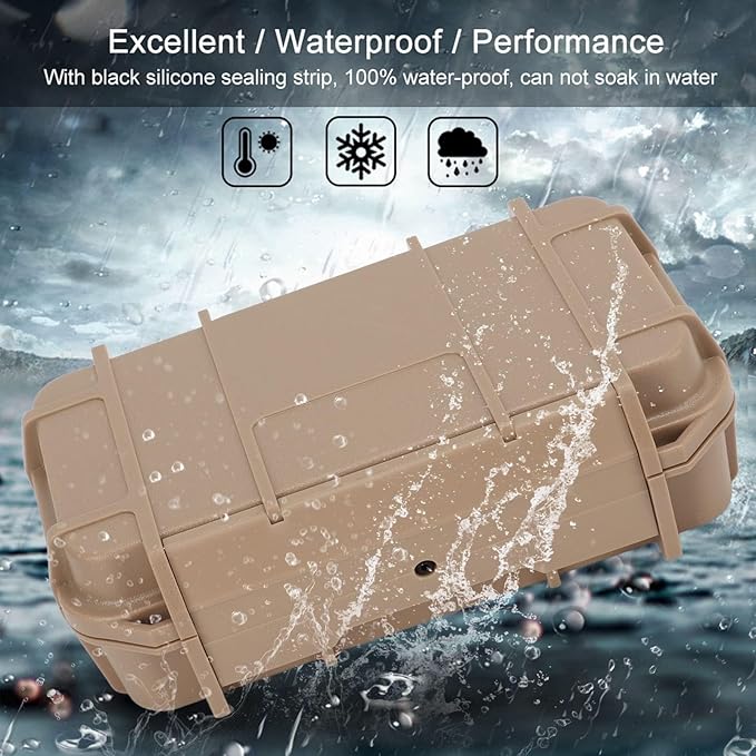 Hapivida Waterproof Dry Box Protective Case, 2Pcs Outdoor Waterproof Shockproof Boxs ABS Plastic Storage Tool Box for Camping, Fishing, Hiking, Water Sports - Image 3
