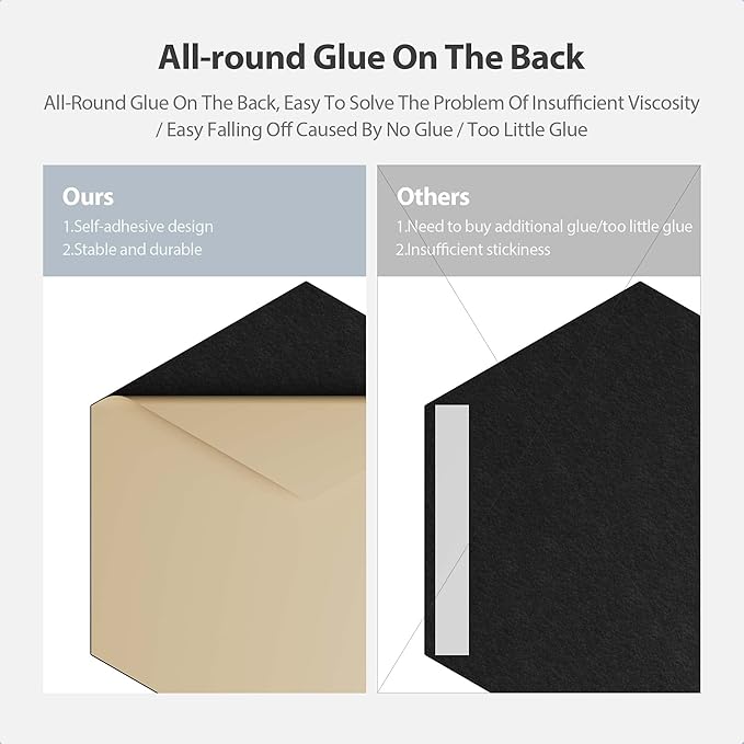 12 Pack Acoustic Panels Self Adhesive Sound Proof Foam, High Density Sound Acoustic Foam Panel, 12X10.23X0.4 Inch Hexagon Wall Panels in Home,Office,Reccording Room,Studio(Black) - Image 4