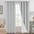 H.VERSAILTEX 100% Blackout Curtains for Bedroom Thermal Insulated Linen Textured Curtains Heat and Full Light Blocking Drapes Living Room Curtains 2 Panel Sets, Glacier Gray, 52x108 Inch by HVERSAILTEX