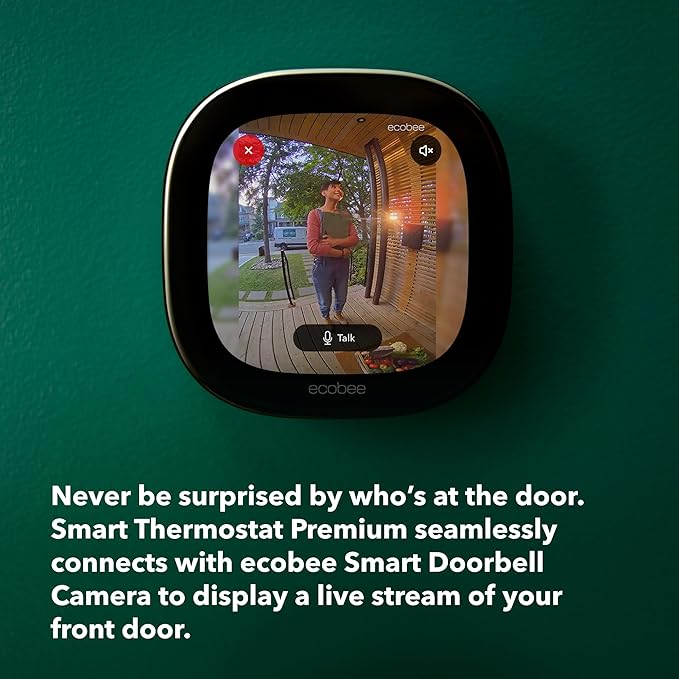 ecobee Smart Thermostat Premium with Smart Sensor and Air Quality Monitor - Programmable Wifi Thermostat - Works with Siri, Alexa, Google Assistant - Image 4