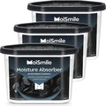 Moisture Absorbers, Efficient Activated Charcoal Humidity Absorber ＆ Odor Absorber Boxes, Refillable Car Dehumidifier for Closet, Bathroom, Basement＆ RV, 3 Pack by MoistureAbsorbers