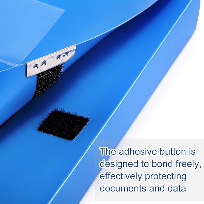 A4 Storage File Boxes Plastic Archives Cases with Lid, File Folder Organizer Document Filing Box for Office, Letter Size Paper,31×4×24 cm, Blue(Pack of 4) - Image 5