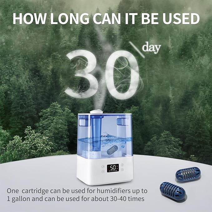 12-Pack Demineralization Cartridge for Humidifier Compatible with HoMedics Total-Comfort Ultrasonic Humidifier Demineralizer Tablets Filter Replacement for Water Decalcification, Remove Odor - Image 6