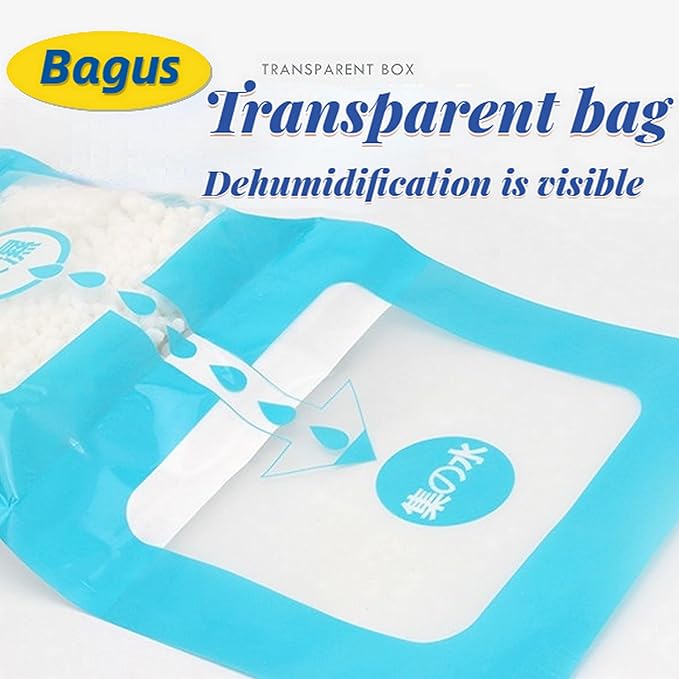 Bagus Hanging Moisture Absorber Bags (12 Pack) - Fragrance-Free Dehumidifier for Closet, Bathroom, RV, Boat & Storage Spaces, Compact Design with 12.5 Oz High-Capacity Absorption - Image 3