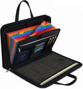 Fireproof Document Box with Handle (14.7" x 10.4") - 13-Pocket Expanding Accordion File Folder, Water Resistant Important Paper Organizer for Estate Planning, Wills (Not a Ring Binder) by QLYNUDO