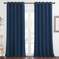 NICETOWN Blackout Curtain Drape for Bedroom - Light Reducing Thermal Insulated Solid Grommet Room Darkening Window Curtain 90 inches Long for Living Room (Moroccan Blue, 1 Piece, W66 x L90) by NICETOWN