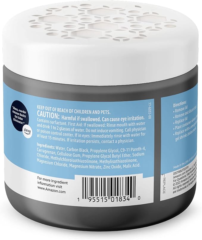 Amazon Basics Gel Odor Eliminator, Activated Charcoal, Fragrance Free, 17 Oz, 1-Pack - Image 3