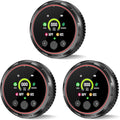 3 Pack Smoke Carbon Monoxide Detector Alarm, Plug in Smoke co Detectors, Home Natural Gas Leak Detector, Portable 5in1 Real-Time Smoke,CO,Gas Monitor Alarms with Temp/RH, for RV Hotel,Travel (Black) by Doverc