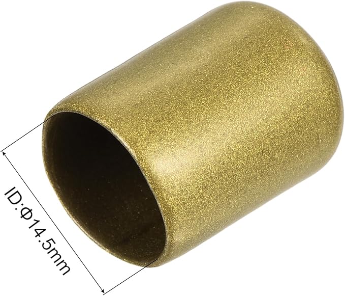 uxcell 20pcs Rubber End Caps 14.5mm ID Vinyl Round Tube Bolt Cap Cover Thread Protectors Gold - Image 3