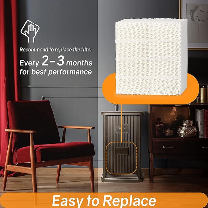 Ximoon 1043 Humidifier Wick Filter Replacement for Essick Air EP9 EP9R EP9500 EP9700 800821000 826000 826600 826800 826900 831000 Series Humidifiers-1 Pack - Image 6