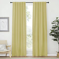 NICETOWN Living Room Darkening Curtains - (Paler Yellow Color) W42 x L70, Set of 2, Home Decor Room Darkening Thermal Insulated Drapery Panels for Office/School/Hospital Window by NICETOWN