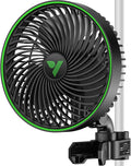 VIVOSUN AeroWave E6 Gen2, Grow Tent Clip Fan 6”, EC Motor, Smart Control, Powerful Oscillating Fan, Local Timer, Weatherproof IP54, for Hydroponics Circulation Cooling, Black by VIVOSUN