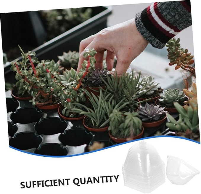 Mipcase 12pcs Dome Plant Covers Reusable Garden Cloche for and Flower Pot Humidity Preservation for Indoor and Outdoor Use - Image 3