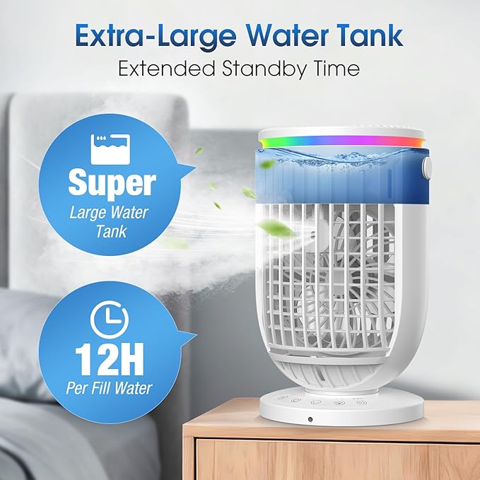 Humidifiers for Bedroom,with Large Tank, Easy to Clean & Fill,Ultra-Quiet (30dB) Supersized Cool Mist Air Humidifier for Baby Nursery, Plants, Office, 7-Color Ambient Nightlight - Image 4
