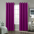ChadMade Blackout Lined Premium Velvet Curtain Purple 84Wx102L Inch (1 Panel), Eyelet Grommet for Livingroom Bedroom Theater Studio, Leon Collection by ChadMade