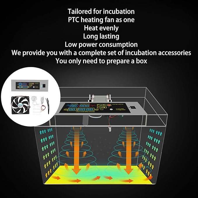 HEEPDD Automatic Hatcher, Poultry Egg Incubator with Temperature Control for Automatic Egg Turner Farming Homesteading Hatcheries Small Flocks Backyard Breeders - Image 3