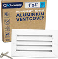 8x4 Inch (Duct Opening) Air Return Vent Cover Decorative – Premium Aluminum AC Vent Cover for Ceiling & Wall, Rustproof Grille, Ideal for Home HVAC Grille, Durable & Easy to Install by ACLAMINAIRE by LAMINAIRE
