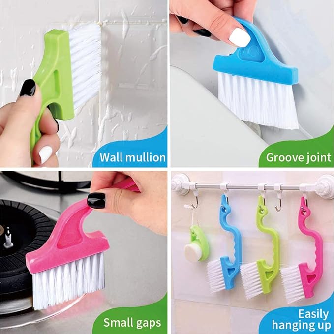 14Pcs Crevice Gap Cleaning Brush,Door Window Track Groove Corner Crevice Cleaning Brushes for Cleaning Window Grooves, Bathroom, Toilet Corner, Kitchen, Faucet, Sink, Keyboards(14PCS) - Image 6