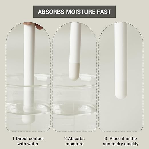 Diatomaceous Earth Drying Stick 5 Pack, Reusable Desiccant Stick/Dehumidifier Rod Moisture Absorber for Closet Shoe Cabinet Bathroom Towels Swim Equipment Car Interior - Image 3