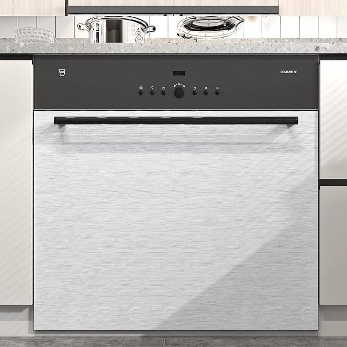 WESTICK Brushed Silver Wallpaper Peel and Stick Stainless Steel Contact Paper for Appliances Textured Silver Contact Paper for Cabinets Removable Thick Metalic Wallpaper Roll 15.8" x 196" - Image 2