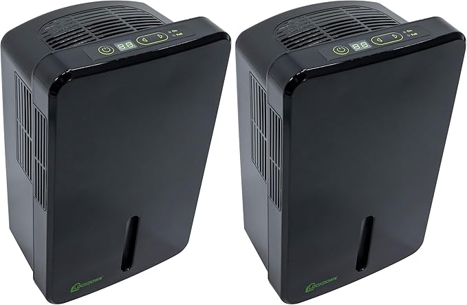 LOCKDOWN Automatic Dehumidifier with Quiet Operation, Drain Hose and Self Monitoring Controls for Humidity Control in Small Rooms, Safes and Closets by Lockdown