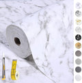 Drawer and Shelf Liner for Kitchen Cabinet: 12 in X 49.21Ft Non Slip Waterproof Shelf Paper Non Adhesive Refrigerator Liners White Marble Easy Liners for Bathroom with Knife Tape Measure by Kimhan