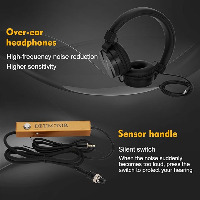 Underground Water Leak Detector, Water Pipe Leak Detector, Two Size Sensors Precise Positioning, High-Sensitivity Digital Display Leakage Sensor, Carrying Case - Image 5