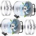 Dreyoo 6 Inch Inline Duct Fans 460 CFM, 2 Pack Quite Ventilation Exhaust Fans with Duct Clamps for Grow Tent, Mini Greenhouse, Basement, Bathroom, Low Noise by Dreyoo