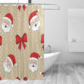 Christmas Santa Beige Dots Shower Curtain Liner 72×72 inch for Bathroom Curtain Anti Mold Shower Curtain with Hooks Bathroom Accessories by Unknown