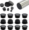 1-1/8"(28mm) Plastic Hole Plugs Black -Round Chair Leg Caps, Flush Mount Pipe Plugs, Tubing End Caps for Metal&Wood Legs Tube, Outdoor Furniture Feet caps,for Pipe Wall thicknesses of 1.5-4 mm,12 PCS by EASYEAH