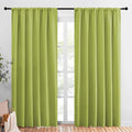 NICETOWN 2 Panels Blackout Curtains, Rod Pocket Thermal Insulated Drapes 84 inches Long, Easy-Care Modern Home Decoration Sunshades for Guest Room, Living Room, Office, 62 x 84 Inch, Fresh Green by NICETOWN