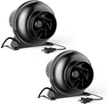 4 Inch 195 CFM Inline Duct Ventilation Fan, Exhaust HVAC Vent Blower for Hydroponics Grow Tent, Greenhouses, Attic, 2 Pack, Black by InfiniPower