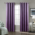 ChadMade Blackout Lined Premium Velvet Curtain Voilet 72Wx84L Inch (1 Panel), Eyelet Grommet for Livingroom Bedroom Theater Studio, Leon Collection by ChadMade