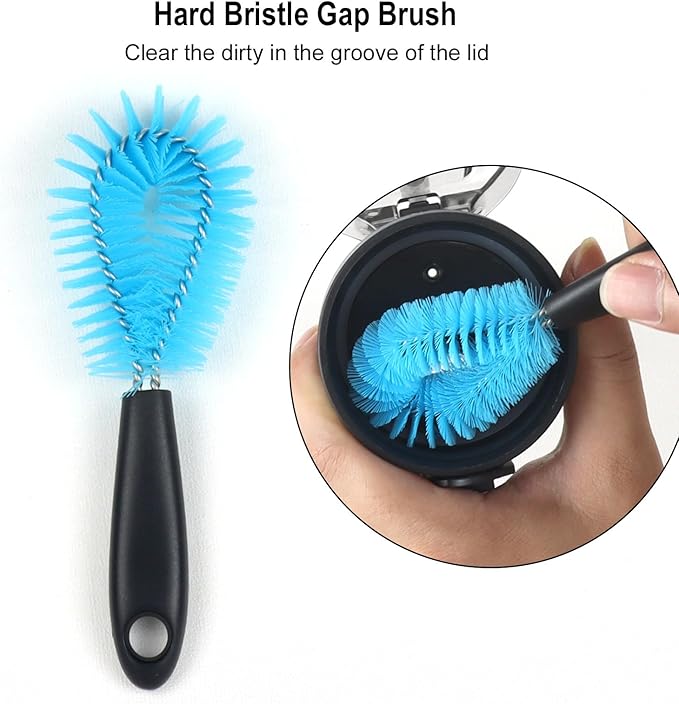 4 Pack Bottle Cleaner Brush Set 15/13/5 Inch Stainless Steel Water Bottle Cleaning Brushes Long Handle Scrubbing Brush for Mugs Flasks Tumblers Beer Wine Decanter Glass Jugs Lids Straw - Image 7