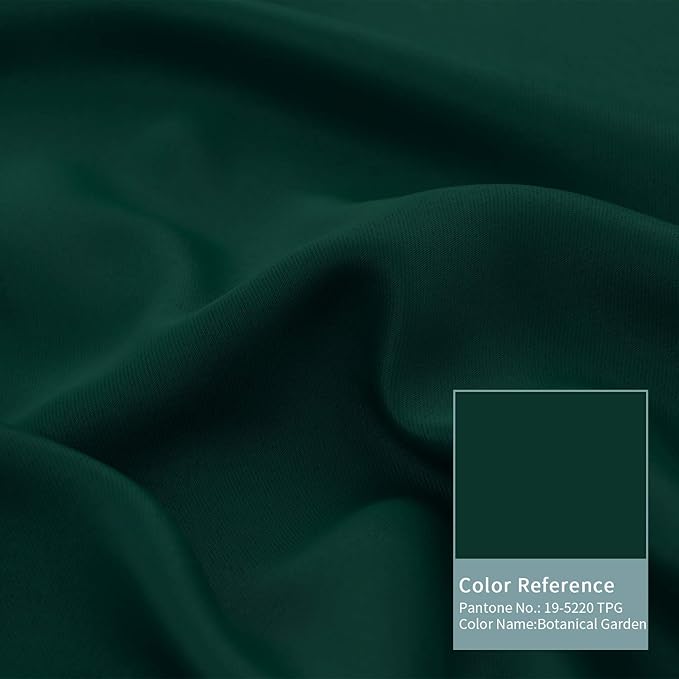 BGment Thermal Insulated 100% Blackout Curtains for Bedroom with Black Liner, Double Layer Full Room Darkening Noise Reducing Grommet Curtain (42 x 84 Inch, Emerald, 2 Panels) - Image 7