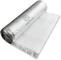 3-in-1 Acoustic Premium Floor Underlayment - 200 sqft Roll - 3mm Thick EPE with Silver Foil Vapor Barrier with Tape - Moisture Barrier, Thermal Insulation, Sound Insulation (Silver Protect) by HOLNURY
