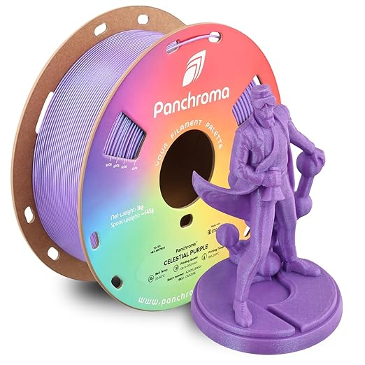 Polymaker Panchroma Celestial PLA Filament, Celestial Purple 1.75mm 3D Printing Filament, Shiny Glittering 3D Printer PLA Filament, Fit Most FDM 3D Printers, 1kg Spool (2.2lbs) by Polymaker