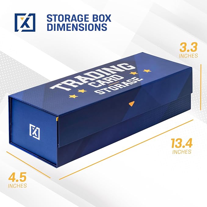 Easy Fold Trading Card Storage Box [3 PACK] Magnetic Lid | Toploader Storage Box Fits 800 Cards, 200 Toploaders, or 50 One Touch | Baseball Card Storage Box - Labels included - Image 6
