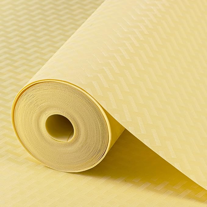 Shelf Liners for Kitchen Cabinets Refrigerator Liners Waterproof & Oil-Proof Kitchen Cupboard Liner Non Adhesive Drawer Mats Cabinet Liners for Shelves -Yellow Beige 11.8 x 236.2 Inches - Image 8