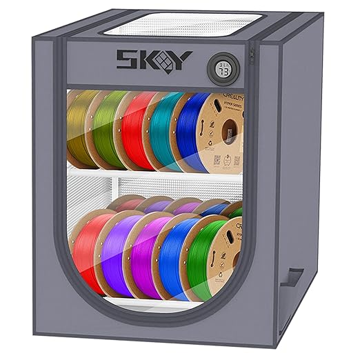 Lutyr 3D Printer 20 roll Pack Storage Box with TH-Calc, 3D Printing Filament Storage Rack Dustproof and Waterproof Box for Storage and Easy to Store by Lutyr