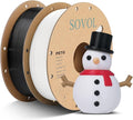 Sovol 3D Printer PETG Filament 2kg (4.4 lbs) Spool Printing Materials, Wiring Tightness, Dimensional Accuracy +/- 0.03 mm, 1.75 mm, Black + White by Sovol
