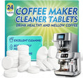 Coffee Machine Cleaner Descaler Tablets, 24 Count, Coffee Maker Cleaner Compatible With Nespresso, Keurig, Ninja, Delonghi, Espresso Machine Cleaning Tabs, Descaling Solution for Coffee Pot Maker by Clennaner
